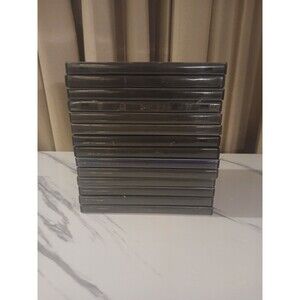 14 Empty Blank Standard Size Black DVD Replacement Case with Clear Sleeve Bundle